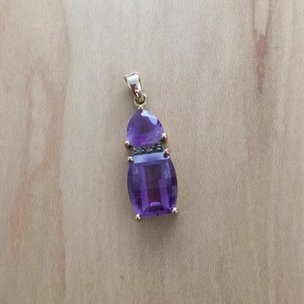 10k gold amethyst pendant